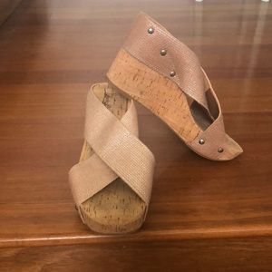 Lucky Brand Cork Wedge Sandals